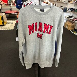 Men’s Colosseum Miami M University Redhawks Sweatshirt Sz XL Grey Red NWT New